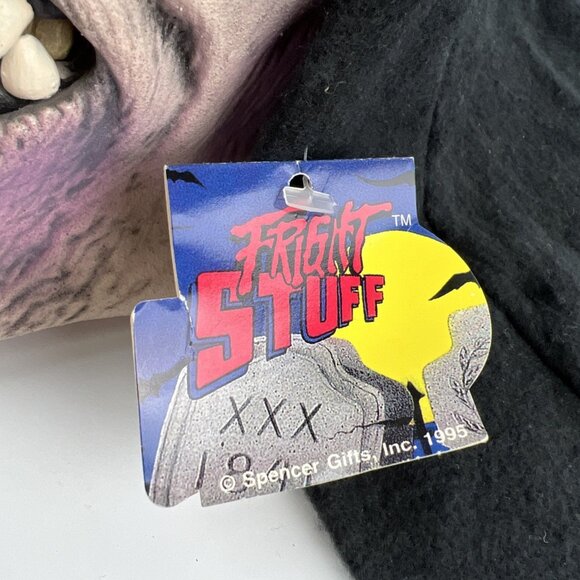 Vintage Spencer Gifts Evil Horned Mask Adult Hooded Style One Size Halloween USA - Picture 3 of 10